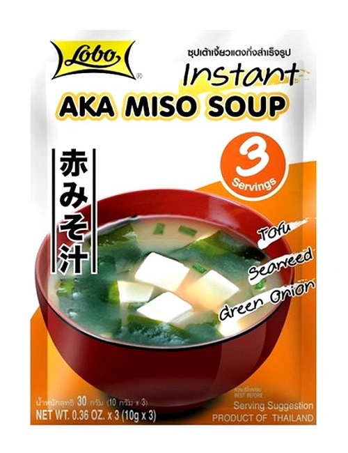 Zuppa di Miso Aka istantanea in polvere - Lobo 30g. (3x10g.) Zuppa di Miso Aka istantanea in polvere - Lobo 30g. (3x10g.)